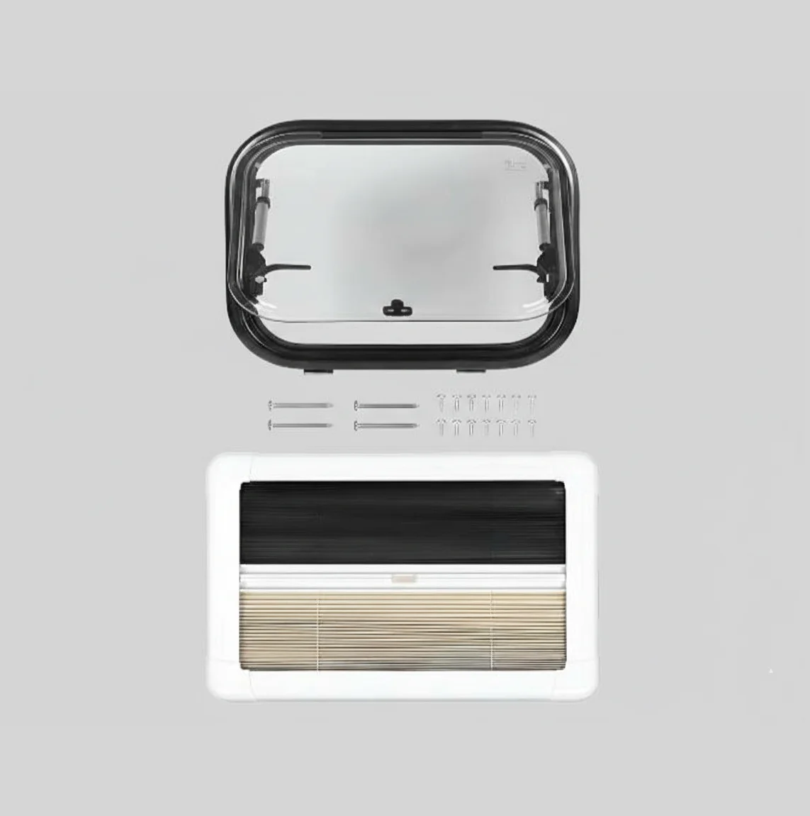 Ventanas doble acrílico con cortinado black out y mosquitero